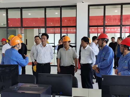 榆林市委書記戴征社，市委常委、常務(wù)副市長李博一行蒞臨榆林市垃圾焚燒發(fā)電項目調(diào)研指導(dǎo)工作