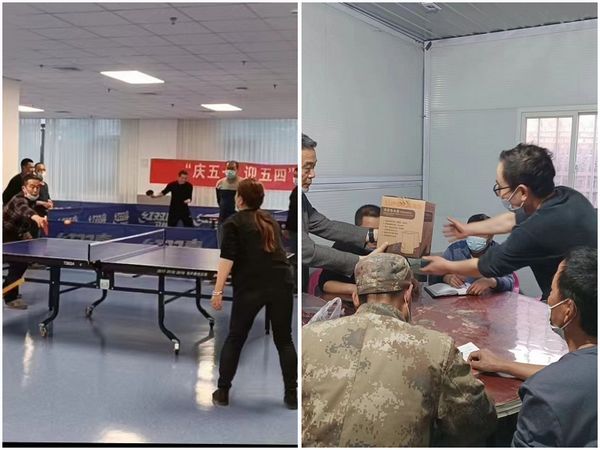陜煤建設(shè)天工公司土建二部開(kāi)展“慶五一，迎五四”乒乓球比賽主題黨日活動(dòng)