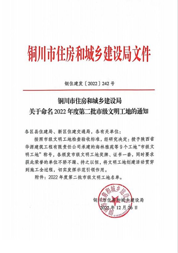 陜煤建設(shè)咸陽分公司承建的銅川福利院項目榮獲“市級文明工地”稱號