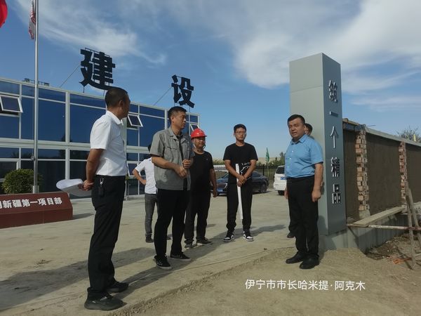 伊寧市委副書(shū)記、政府黨組書(shū)記、市長(zhǎng)哈米提?阿克木蒞臨陜煤建設(shè)天工公司承建的煤炭?jī)?chǔ)運(yùn)中心基地建設(shè)項(xiàng)目檢查指導(dǎo)工作