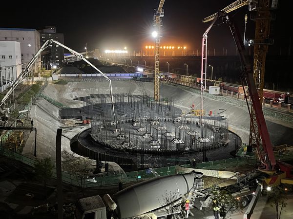 陜煤建設第二直屬項目部：提前4小時完成2#末煤倉工程大體積混凝土筏板澆筑