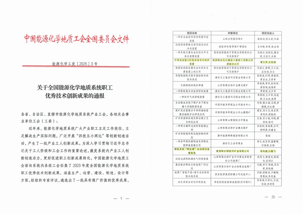 陜煤建設渭南分公司：五小創(chuàng)新綻放科技之光 讓機車信號燈開啟“超長待機”模式